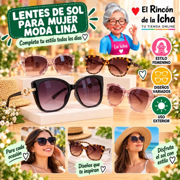 RI-ML-01794 Lentes de Sol para Mujer Moda Lina Diseño 178898