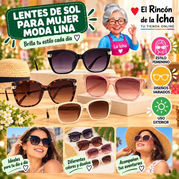 RI-ML-01795 Lentes de Sol para Mujer Moda Lina Diseño 178899
