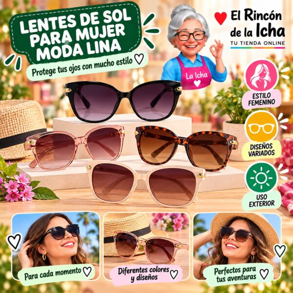 RI-ML-01799 Lentes de Sol para Mujer Moda Lina Diseño 178903