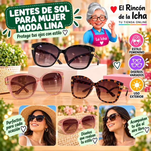 RI-ML-01805 Lentes de Sol para Mujer Moda Lina Diseño 178909