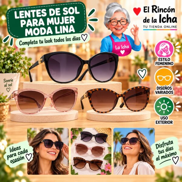 RI-ML-01807 Lentes de Sol para Mujer Moda Lina Diseño 178911