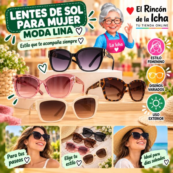 RI-ML-01808 Lentes de Sol para Mujer Moda Lina Diseño 178912