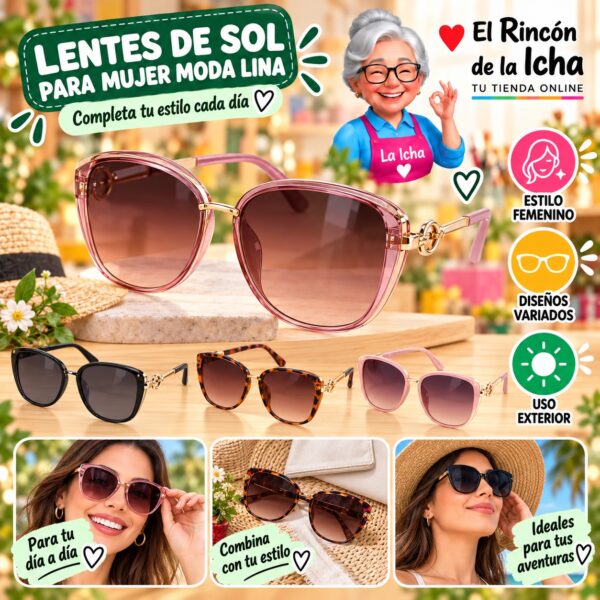 RI-ML-01809 Lentes de Sol para Mujer Moda Lina Diseño 178913