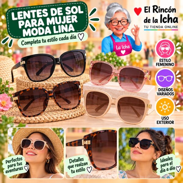 RI-ML-01812 Lentes de Sol para Mujer Moda Lina Diseño 178916