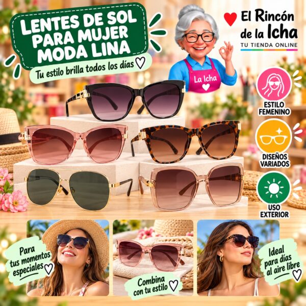 RI-ML-01814 Lentes de Sol para Mujer Moda Lina Diseño 178918