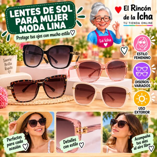 RI-ML-01816 Lentes de Sol para Mujer Moda Lina Diseño 178920