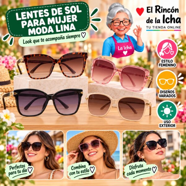 RI-ML-01817 Lentes de Sol para Mujer Moda Lina Diseño 178921