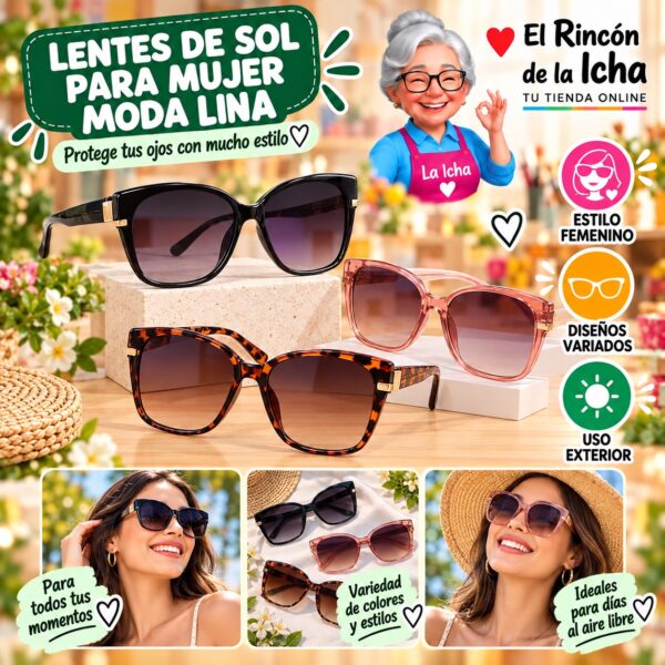 RI-ML-01822 Lentes de Sol para Mujer Moda Lina Diseño 178926