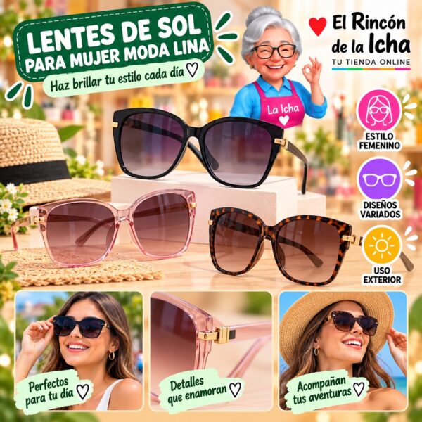 RI-ML-01823 Lentes de Sol para Mujer Moda Lina Diseño 178604