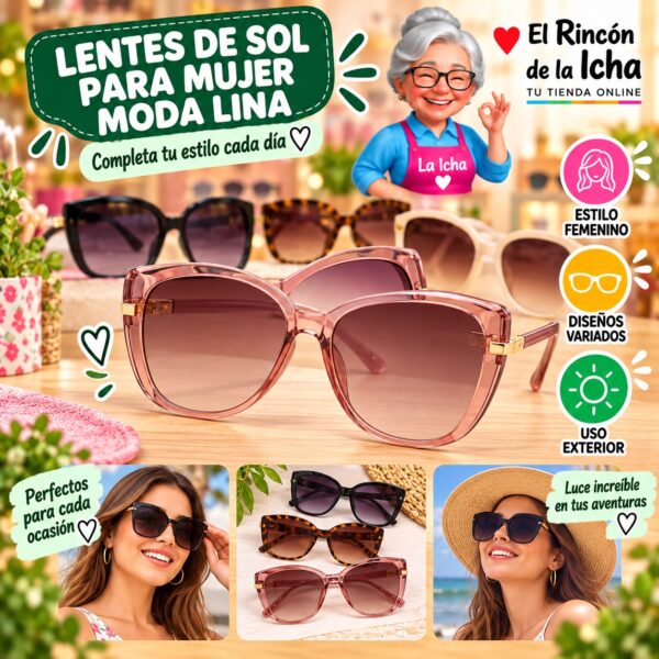 RI-ML-01826 Lentes de Sol para Mujer Moda Lina Diseño 178929