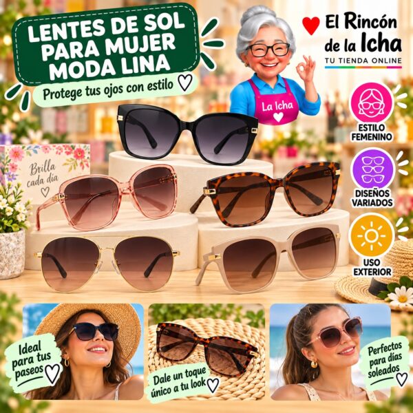 RI-ML-01827 Lentes de Sol para Mujer Moda Lina Diseño 178930