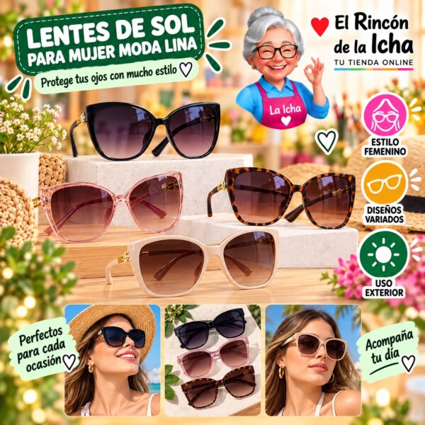 RI-ML-01828 Lentes de Sol para Mujer Moda Lina Diseño 178931