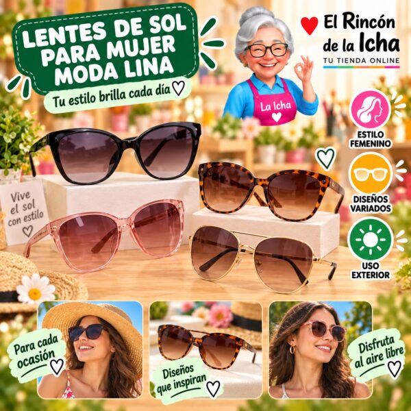 RI-ML-01829 Lentes de Sol para Mujer Moda Lina Diseño 178932