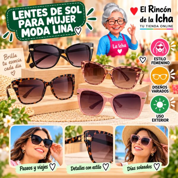 RI-ML-01832 Lentes de Sol para Mujer Moda Lina Diseño 178935