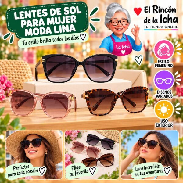 RI-ML-01833 Lentes de Sol para Mujer Moda Lina Diseño 178619