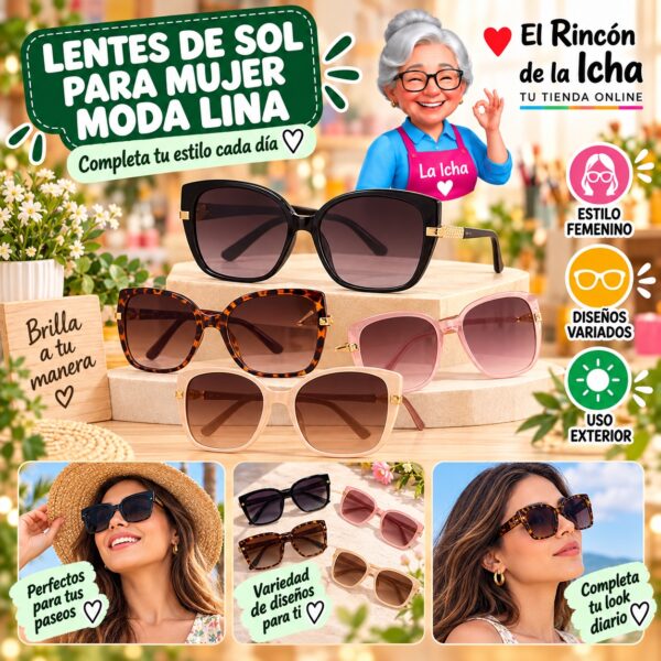 RI-ML-01834 Lentes de Sol para Mujer Moda Lina Diseño 178748