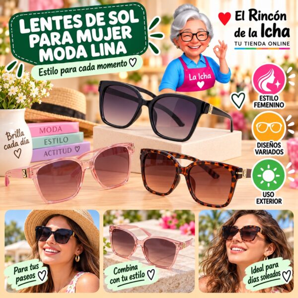 RI-ML-01835 Lentes de Sol para Mujer Moda Lina Diseño 178749