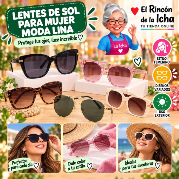 RI-ML-01836 Lentes de Sol para Mujer Moda Lina Diseño 178750