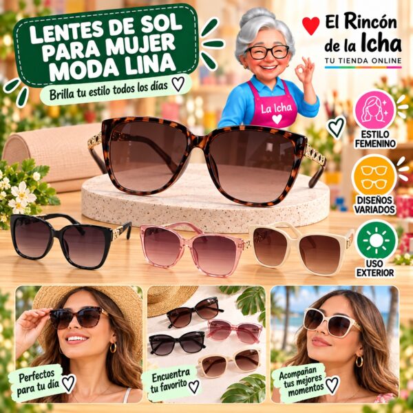 RI-ML-01838 Lentes de Sol para Mujer Moda Lina Diseño 178937