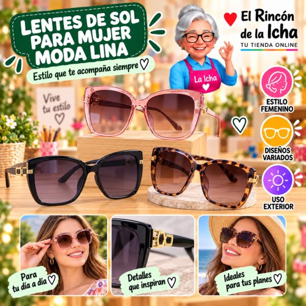 RI-ML-01840 Lentes de Sol para Mujer Moda Lina Diseño 178939
