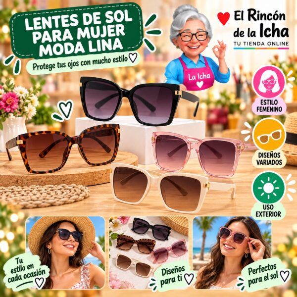 RI-ML-01841 Lentes de Sol para Mujer Moda Lina Diseño 178940