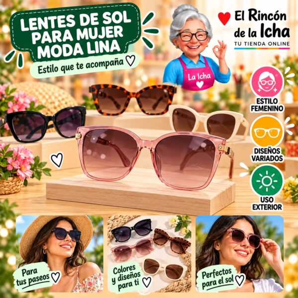 RI-ML-01843 Lentes de Sol para Mujer Moda Lina Diseño 178753