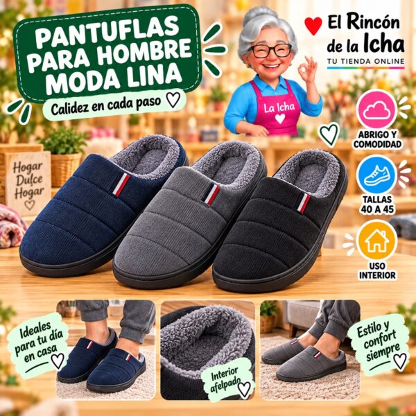 RI-ML-01886 Pantuflas para Hombre Moda Lina Diseño 850675