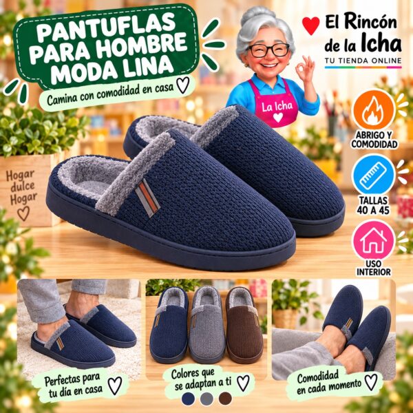 RI-ML-01889 Pantuflas para Hombre Moda Lina Diseño 850681