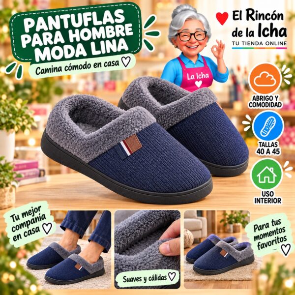 RI-ML-01898 Pantuflas para Hombre Moda Lina Diseño 850632