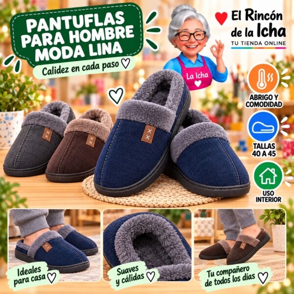 RI-ML-01902 Pantuflas para Hombre Moda Lina Diseño 850265
