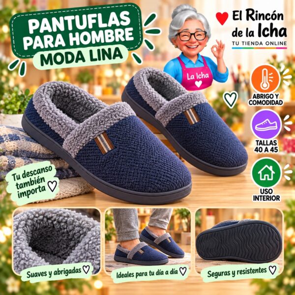 RI-ML-01903 Pantuflas para Hombre Moda Lina Diseño 850653