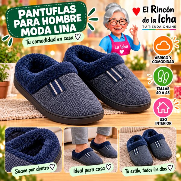 RI-ML-01905 Pantuflas para Hombre Moda Lina Diseño 850609