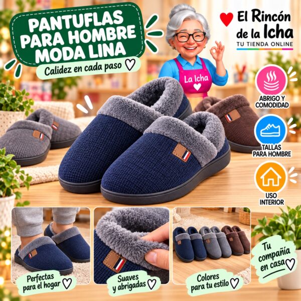 RI-ML-01911 Pantuflas para Hombre Moda Lina Diseño 850661