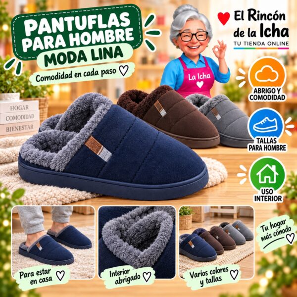 RI-ML-01913 Pantuflas para Hombre Moda Lina Diseño 850715