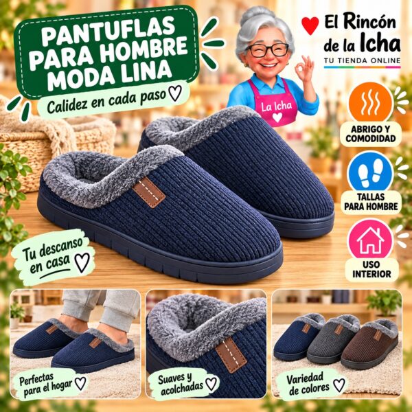 RI-ML-01915 Pantuflas para Hombre Moda Lina Diseño 850695