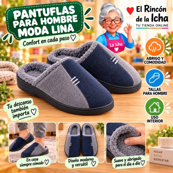 RI-ML-01917 Pantuflas para Hombre Moda Lina Diseño 850683