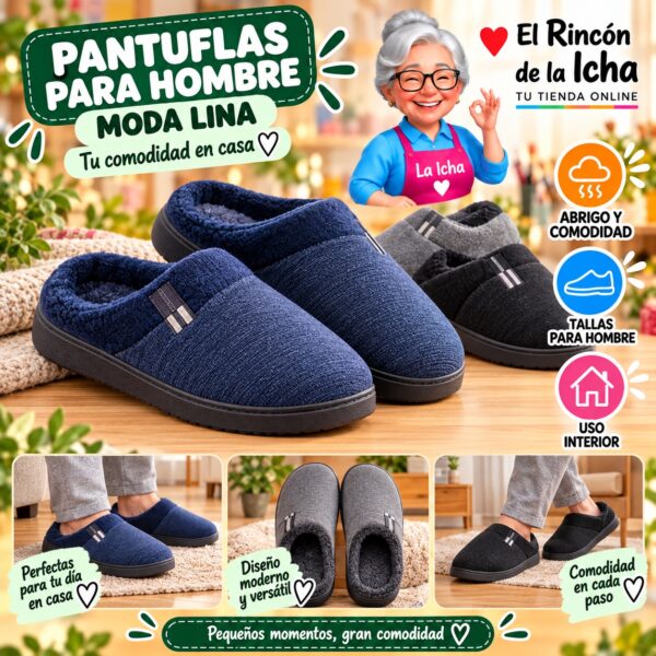 RI-ML-01921 Pantuflas para Hombre Moda Lina Diseño 850574