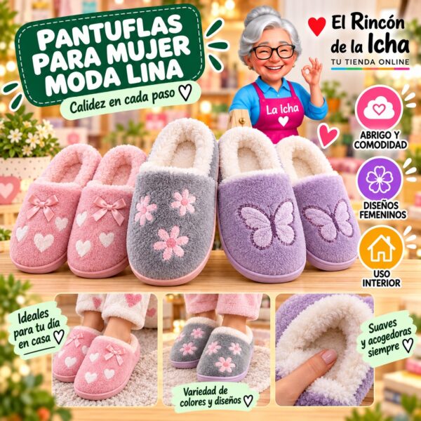 RI-ML-01924 Pantuflas para Mujer Moda Lina Diseño 850495