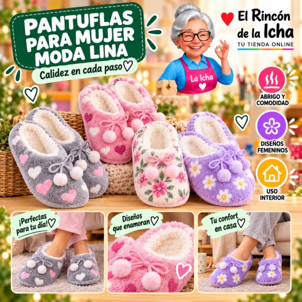 RI-ML-01926 Pantuflas para Mujer Moda Lina Diseño 850705