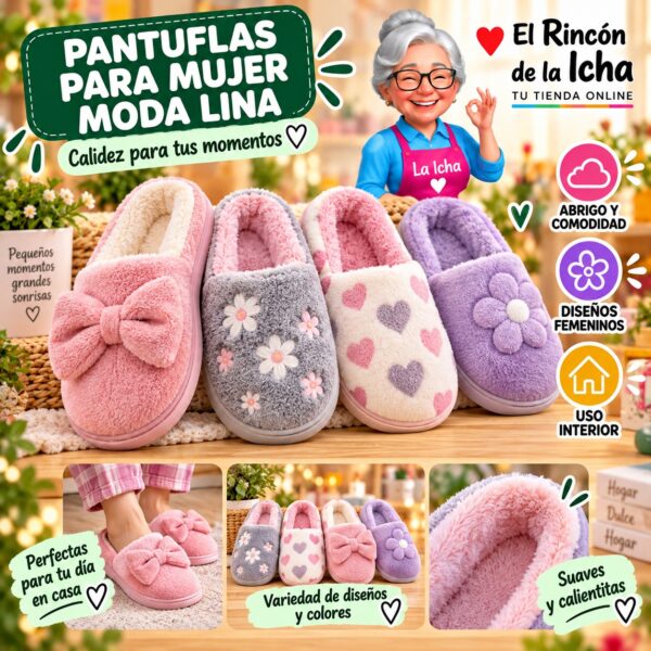 RI-ML-01927 Pantuflas para Mujer Moda Lina Diseño 850533