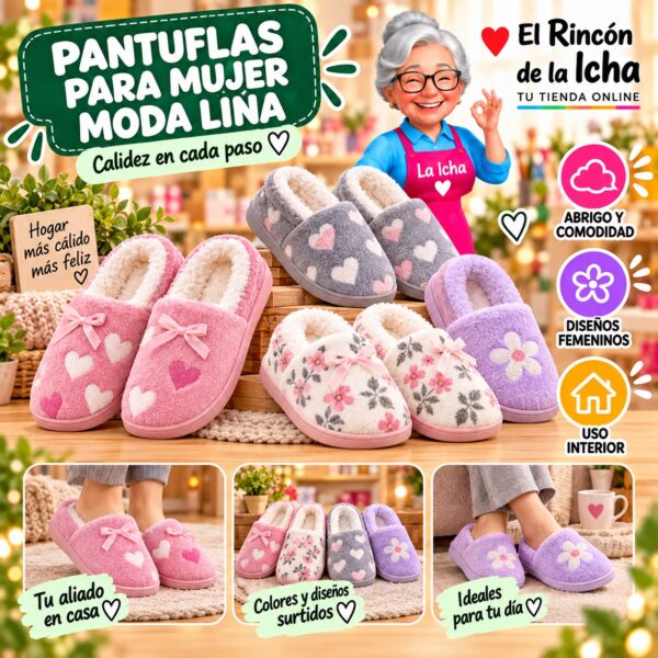 RI-ML-01928 Pantuflas para Mujer Moda Lina Diseño 850672