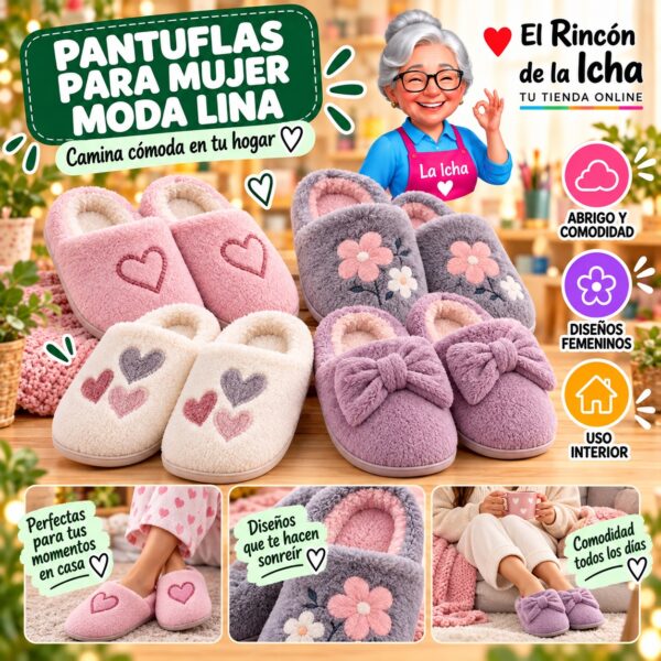 RI-ML-01931 Pantuflas para Mujer Moda Lina Diseño 850534