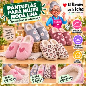 RI-ML-01932 Pantuflas para Mujer Moda Lina Diseño 850624