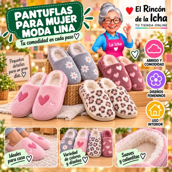 RI-ML-01932 Pantuflas para Mujer Moda Lina Diseño 850624