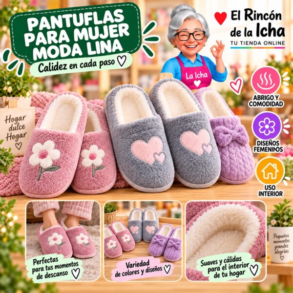RI-ML-01933 Pantuflas para Mujer Moda Lina Diseño 850676