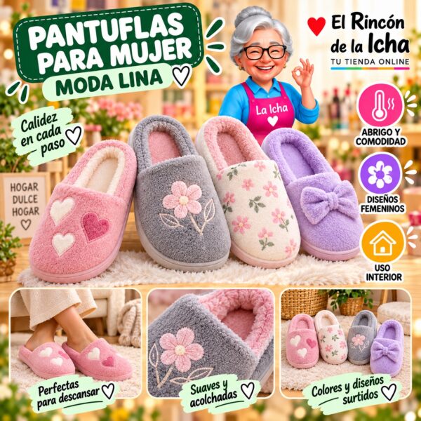 RI-ML-01935 Pantuflas para Mujer Moda Lina Diseño 850626
