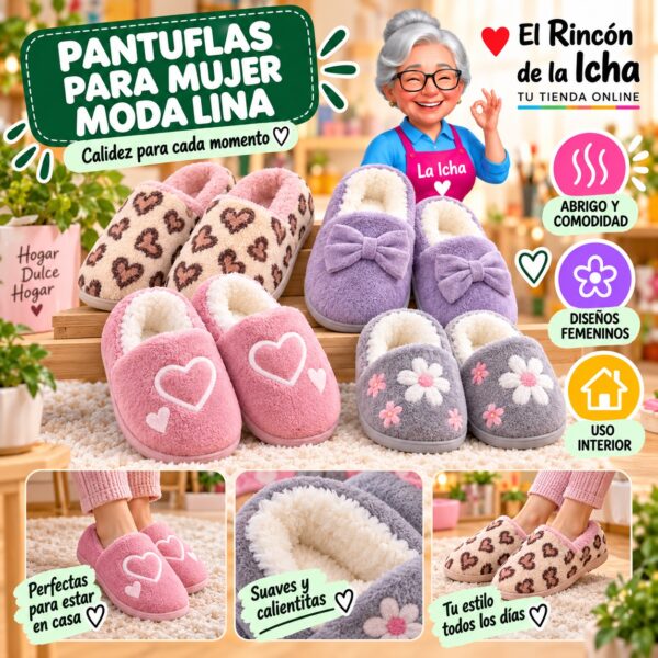 RI-ML-01936 Pantuflas para Mujer Moda Lina Diseño 850687