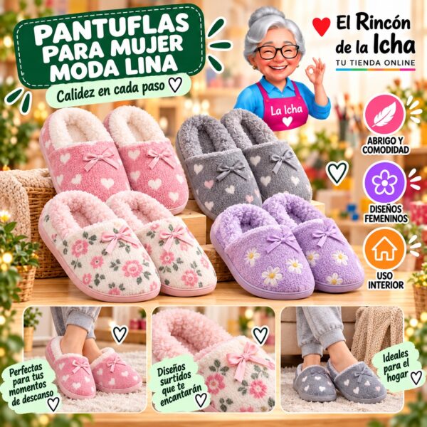 RI-ML-01937 Pantuflas para Mujer Moda Lina Diseño 850702