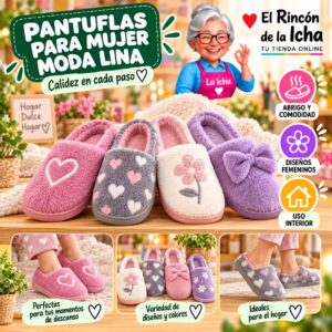 RI-ML-01938 Pantuflas para Mujer Moda Lina Diseño 850593