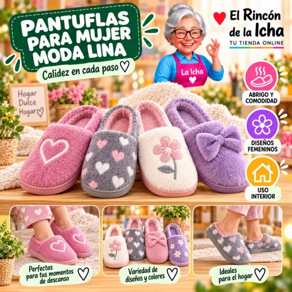 RI-ML-01938 Pantuflas para Mujer Moda Lina Diseño 850593